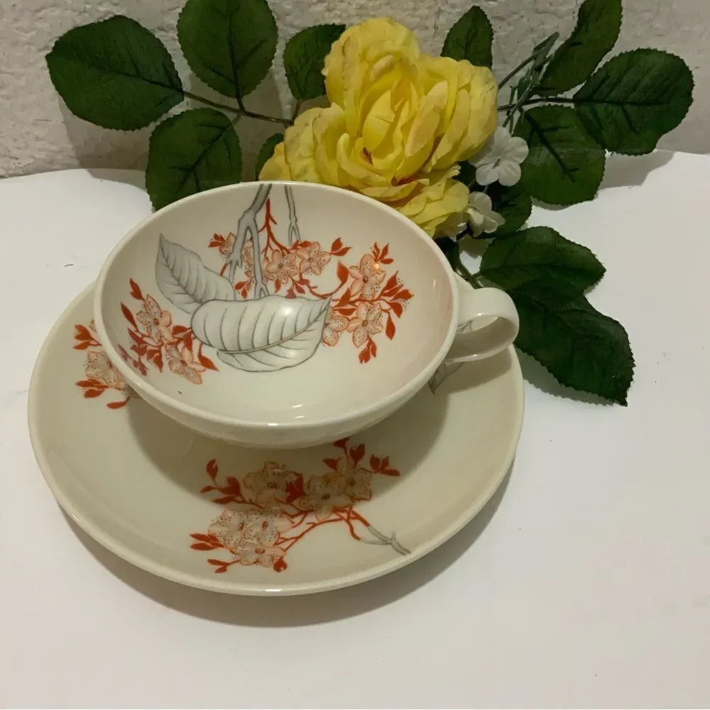 Castleton China Demitasse Cup & Saucer Mandalay Pattern By Ching Chih Yee G4